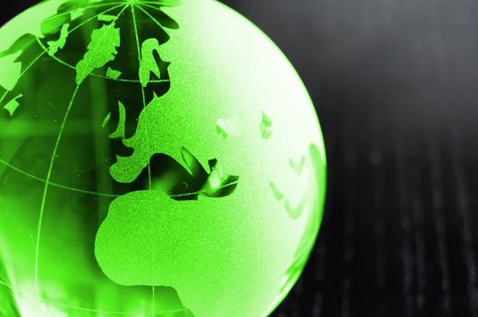 global business or eco concept with black copyspace