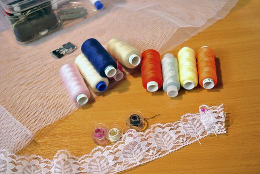 Threads for sewing, coils