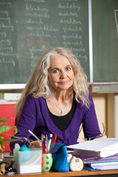 Teacher at work in the classroom