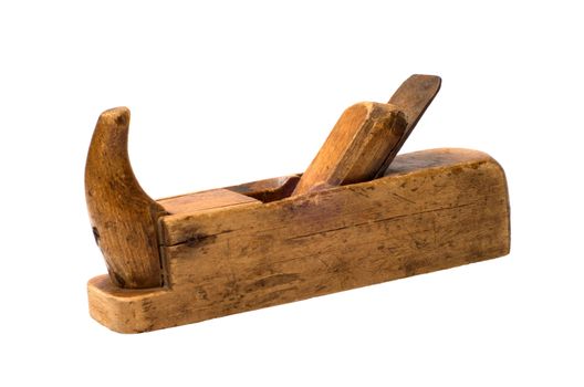 Old wooden planes isolated on a white background.