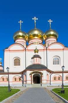 View of  Iver  Cathedral  to Iversky Monastery, Russia.