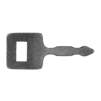 Small key isolated in white