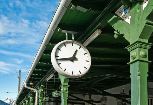 Antique Station Clock taken in Austria outdoors