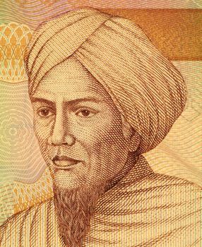 Tuanku Imam Bonjol (1772-1864) on 5000 Rupiah 2008 Banknote from Indonesia. Hero in the Indonesian struggle against Dutch rule.
