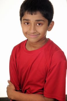 An handsome Indian kid looking very kind