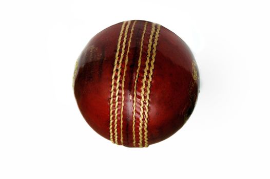 A new cricekt ball isolated on a white background