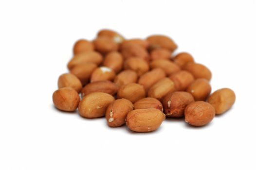 Fresh peanuts isolatd on a white background