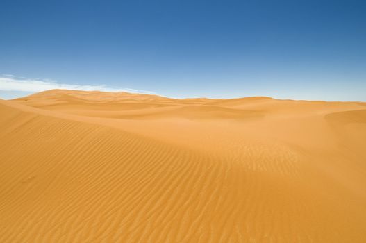 Erg Chebbi sand dunes - Sahara desert. Best of Morocco.