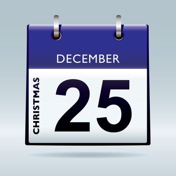 red top christmas icon calendar for xmas day december