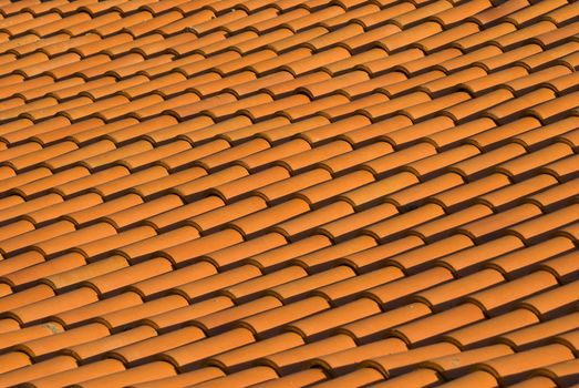 Roof tiles in Albufeira Portugal - landscape orientation