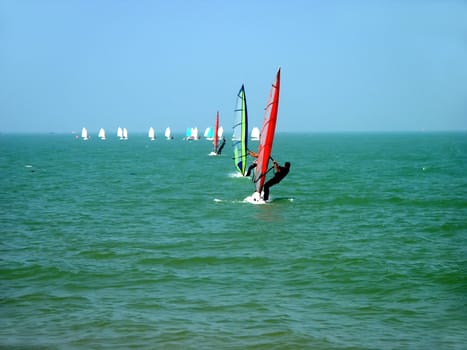 Windsurfing on the South China Sea