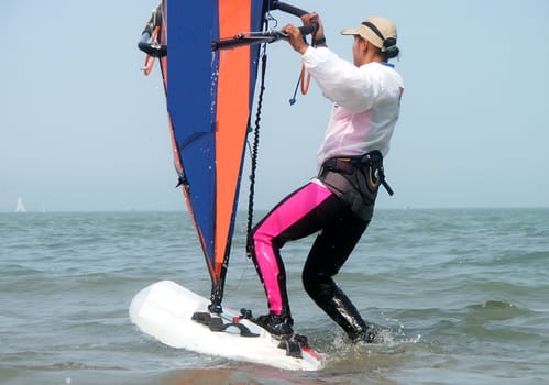 Windsurfing on the South China Sea