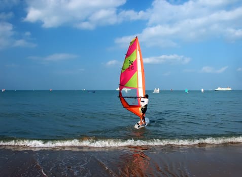 Windsurfing on the South China Sea