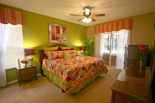 A King Master Bedroom, Interior Shot of a Home