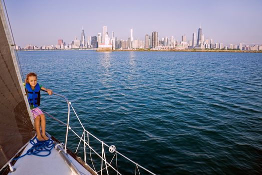 Little sailor - Lake Michigan and Chicago.