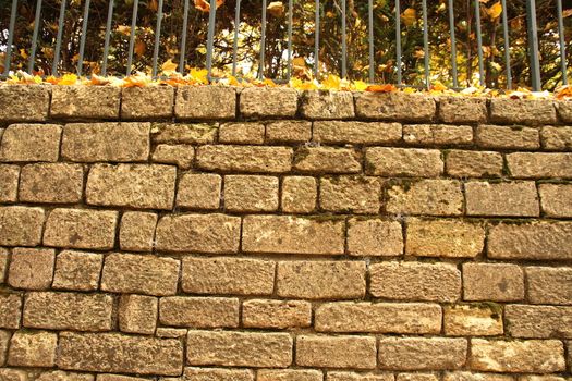 wall and railing. Impression of detention and solitude