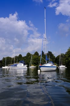 Lake Windermere in Lake District National Park Cumbria England