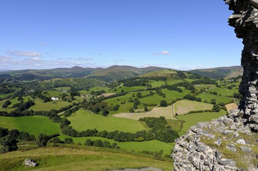 View from Castell Dinas Bran above Llangollen in Denbighshire Wales UK
