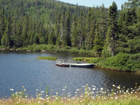 Lake view in Mauricie, Quebec