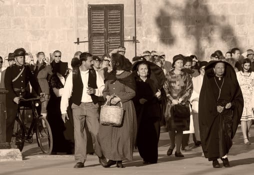 Reenactment of scenes from the streets of Malta during WWII