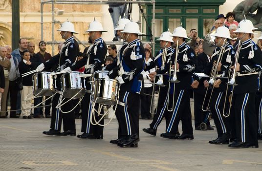 Members of the Police Band from the Malta Police Force      