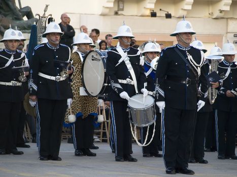Members of the Police Band from the Malta Police Force      