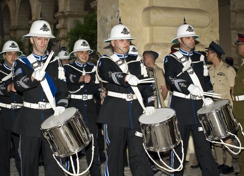 Members of the Police Band from the Malta Police Force      