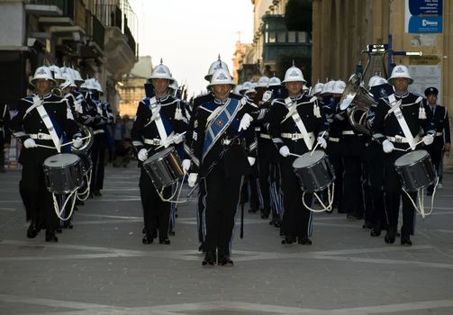 Members of the Police Band from the Malta Police Force      