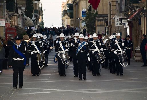 Members of the Police Band from the Malta Police Force      