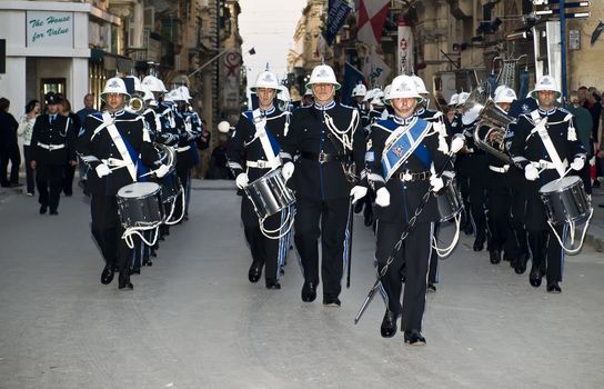 Members of the Police Band from the Malta Police Force      