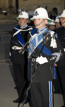 Drum Major of the Police Band from the Malta Police Force      