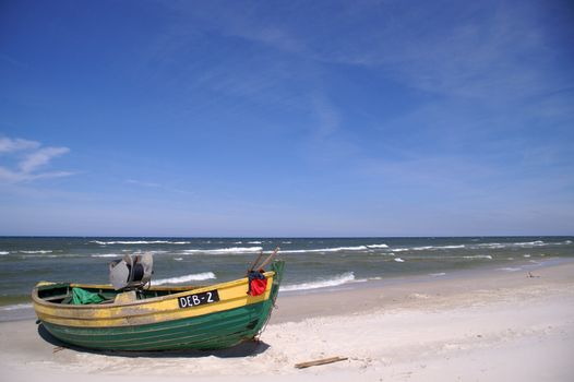 Fishboat at beach from Poland