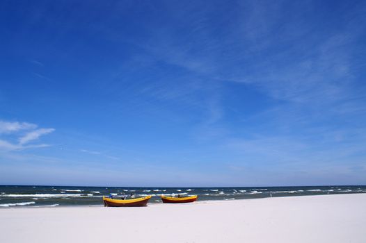 Fishboat at beach from Poland