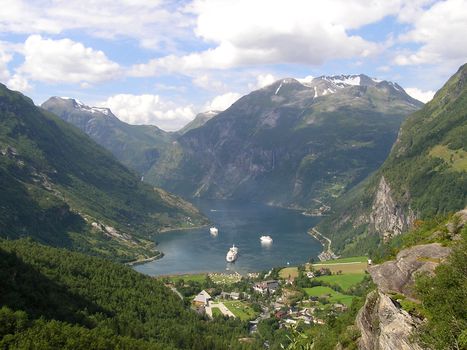 View of Geirangerfjorden      