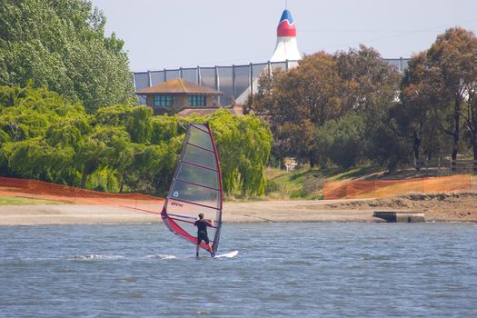 Windsurfing in Shoreline Park