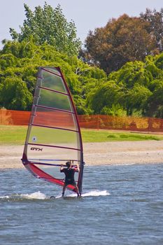 Windsurfing in Shoreline Park