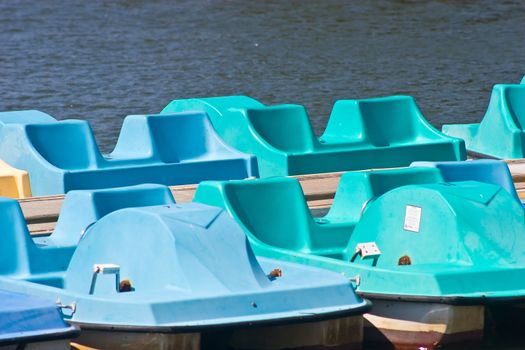 Pedal boats in Shoreline Lake