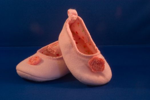 Pink baby shoes for a girl