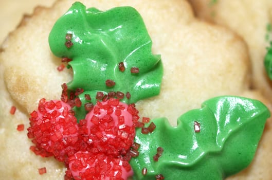 A plate of decorated christmas cookies