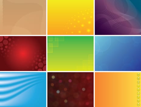 Abstract multicolored www and presentation backgrounds pack