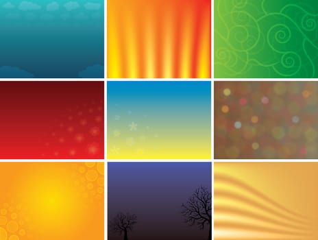 Abstract multicolored www and presentation backgrounds pack