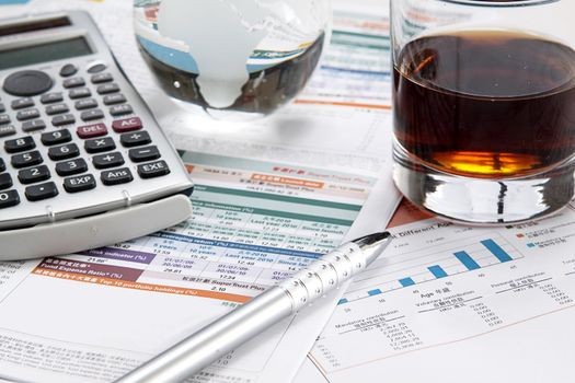 business chart showing financial success at the stock market 