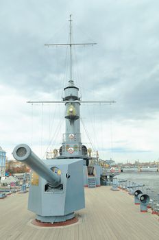 St. Petersburg. Russia. Revolution Landmark cruiser "Aurora".