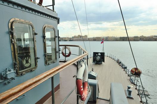 St. Petersburg. Russia. Revolution landmark cruiser "Aurora".