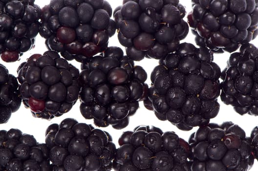 Fresh ripe blackberry background, top view.
