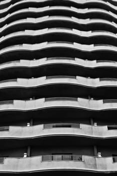 Abstract image showing balconies on a modern building
