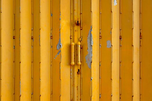 yellow metal gate
