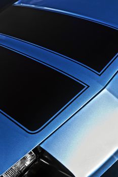 Detail from an American muscle car from the 80s
