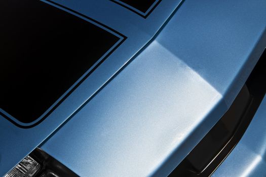 Detail from an American muscle car from the 80s