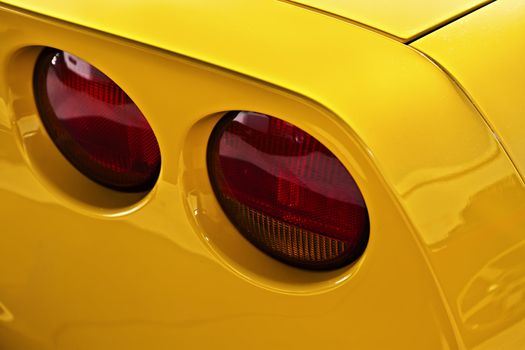 Detail from an American sports muscle car
